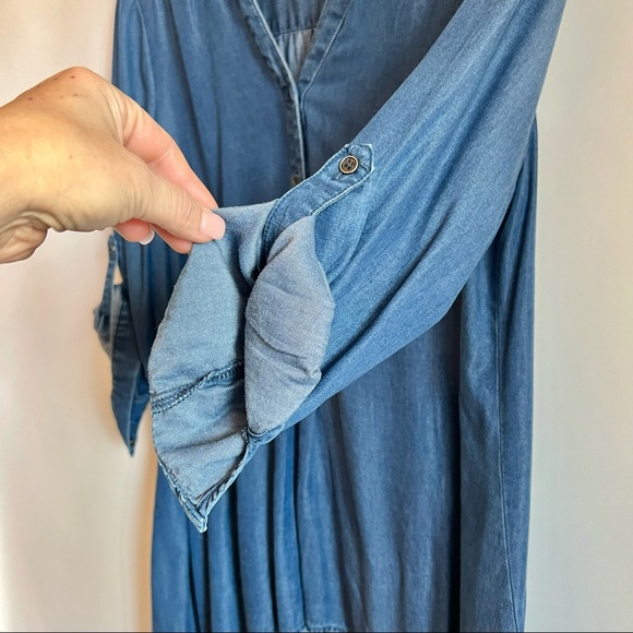 Saks 5th Avenue Chambray Tunic Top - Picture 10 of 11